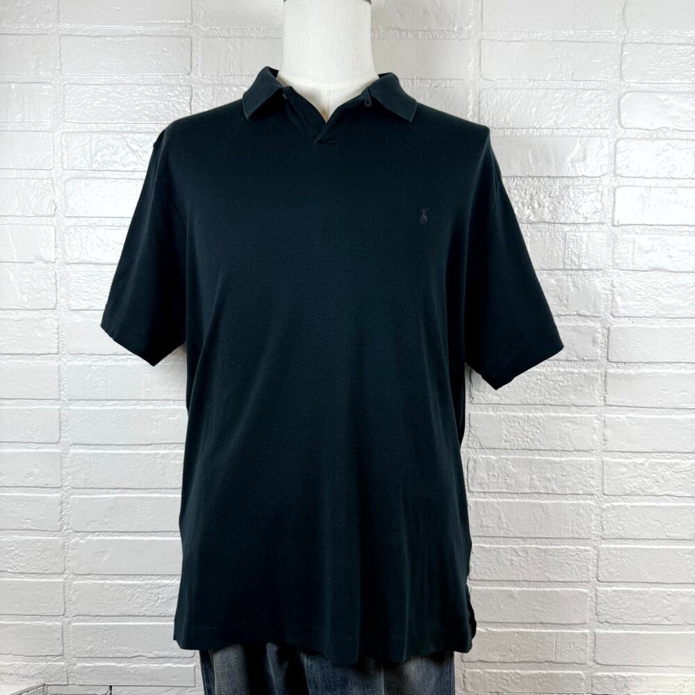 Polo Ralph Lauren Polo Mens XL Black Pony Embroidered Golf Shirt Summer Vacation